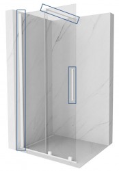 MEXEN - VELAR montážna sada pre inštaláciu na stenu/dvere biela (871-00-20)