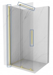 MEXEN - VELAR montážna sada pre inštaláciu na stenu/dvere brúsené zlato (871-00-55)