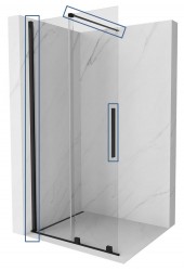 MEXEN - VELAR montážna sada pre inštaláciu na stenu/dvere čierna (871-00-70)