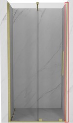 MEXEN - VELAR montážna sada pre sprchové dvere brúsené zlato (871-05-55)