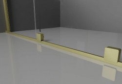 MEXEN - VELAR soklová lišta na dvere 200 brúsené zlato (871-06-55)