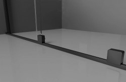 MEXEN - VELAR soklová lišta na dveře 200 kartáčovaná černá (871-06-70)