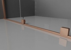 MEXEN - VELAR soklová lišta na dvere 200 kartáčovaná meď (871-06-65)