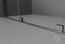 MEXEN - VELAR soklová lišta na dvere 200 kartáčovaná šedá (871-06-66)