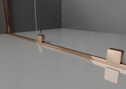 MEXEN - VELAR soklová lišta na dvere 200 ružové zlato (871-06-60)