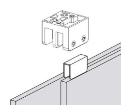 MEXEN - VELAR vodící komponent pro sklo, chrom (871-03-01)
