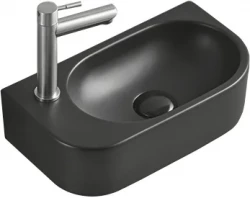 MEXEN - Viera umývadlo na dosku pravá 40 x 21, čierna mat (21274085R)