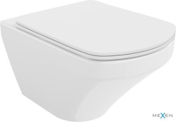 MEXEN - Vito závesná WC misa Rimless vrátane sedátka s slow-slim, Duroplast, biela (30174000)
