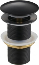 MEXEN - Zátka klik-klak bez prepadu, čierna guľatá (79910-70)