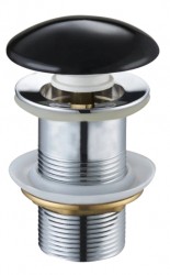 MEXEN - Zátka klik-klak bez prepadu, čierna lesk keramická (79910-75)