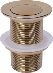 MEXEN - Zátka klik-klak bez prepadu, malá guľatá, zlato (79915-50)