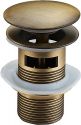 MEXEN - Zátka klik-klak s prepadom guľatá, antický bronz (79920-30)