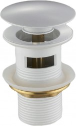 MEXEN - Zátka klik-klak s prepadom guľatá, biela (79920-20)