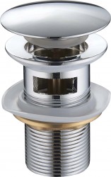 MEXEN - Zátka klik-klak s prepadom guľatá, chróm (79920-00)