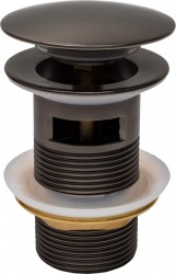 MEXEN - Zátka klik-klak s prepadom guľatá, grafit (79920-66)