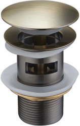 MEXEN - Zátka klik-klak s prepadom guľatá, stará mosaz (79920-40)