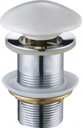 MEXEN - Zátka kľuk-klak bez prepadu, biela keramická (79910-25)