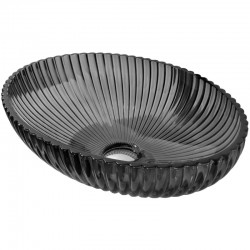 MEXEN - Zira sklenené umývadlo na dosku 53 x 35, čierna (24175370)