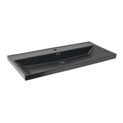 Nábytkové umývadlo SAT B-Way 101x46,5 cm čierna matná, otvor pre batériu uprostred SATBW10046BKM (SATBW10046BKM)