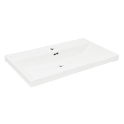 Nábytkové umývadlo SAT B-Way 81x46,5 cm biela matná s otvorom pre batériu uprostred SATBW8046WM (SATBW8046WM)