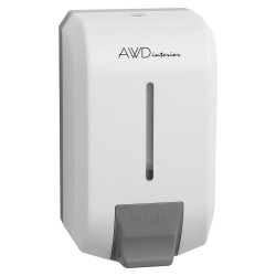 Nástenný dávkovač mydla 1200 ml, plast ABS, biely, AWD INTERIOR 2115 (AWD02152115)