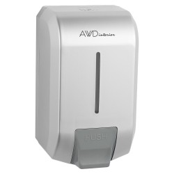 Nástenný dávkovač mydla 1200 ml, plast ABS, strieborný, AWD INTERIOR 2106 (AWD02152106)