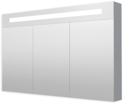 Naturel - Zrkadlová skriňa 120 cm s LED osvetlením, 3 dvere, zásvuka + vypínač, IP44 GALZS120LED (GALZS120LED)