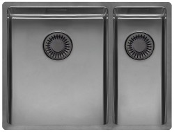 Nerezový drez Reginox New York 34x40+18x40, R39205, Gun Metal (R39205)