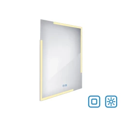 Nimco zrkadlo LED 600 x 800 Model 14000 s dvoma dotykovými senzormi hliníkový rám ZP 14002VX (ZP 14002VX)