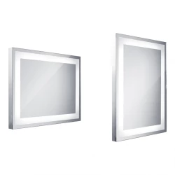 Nimco zrkadlo LED 600 x 800 Model 6000 hliníkový rám ZP 6001 (ZP 6001)