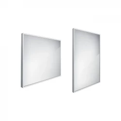 Nimco zrkadlo LED 800 x 700 Model 13000 hliníkový rám ZP 13003 (ZP 13003)