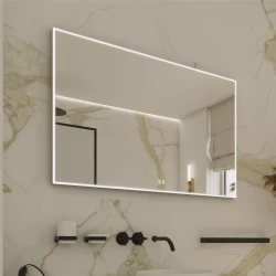Nimco zrkadlo LED dva senzory 900 x 700 Model 13000 hliníkový rám ZP 13019VX (ZP 13019VX)