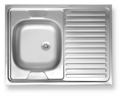 NOVASERVIS - Drez 60x80 celoplošný s odkvapom pravý nerez (DR60/80)