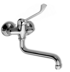 NOVASERVIS - Drezová batéria 100 mm lekárska páka Metalia 55 chróm (55074L/T,0)