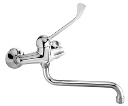 NOVASERVIS - Drezová batéria 150 mm lekárska páka Metalia 55 chróm (55070L/T,0)