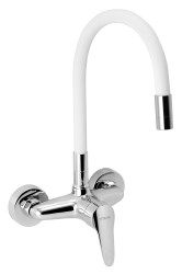 NOVASERVIS - Drezová batéria s elastickým ramenom 150mm, biela-chróm (94480,0B)
