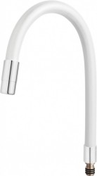 NOVASERVIS - Elastické rameno k batérii 70710, biela-chróm (W100W-B)