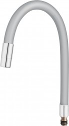 NOVASERVIS - Elastické rameno k batérii 70710, striebrošedá-chróm (W100S-B)