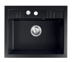 NOVASERVIS - Granitový drez s prepadom, grafit (DRGM1/48/58HA)