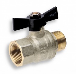 NOVASERVIS - Luxusný guľový plnoprietokový kohút - motýlik ŠM 1