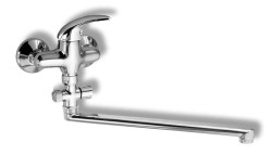 NOVASERVIS - Paneláková batéria bez príslušenstva 100 mm Metalia 55 chróm (55073/1,0)