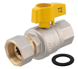 NOVASERVIS - Plynový guľový kohút priamy s prevlečnou maticou G61, MM, DN20 (KGMN2SGP)