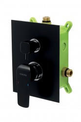 NOVASERVIS - Podomietková batéria s boxom 2 vývody, TINA, čierna (BOX38051R,5)