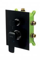 NOVASERVIS - Podomietková batéria s boxom 3 vývody, TINA, čierna (BOX38051RX,5)