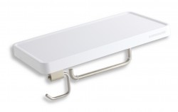 NOVASERVIS - Polička s držiakom role papiera a háčikom (65540,1)