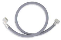 NOVASERVIS - Práčková napúšťacia hadica s kolenom 150 cm šedá-150cm (PNK/150)