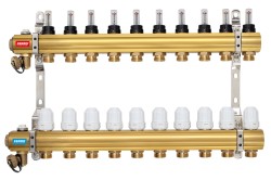 NOVASERVIS - ROZDEĽOVAČ s term. ventilmi, reg. s prietok. mech.10-okruhov (RZP10S)