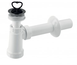 NOVASERVIS - Sifón umývadlový, ner. miska, 40 plastová zátka (410,P)