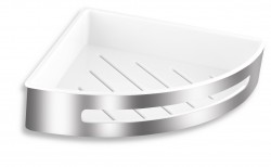 NOVASERVIS - Sprchová polička rohová nerezová veľká (65579,4)