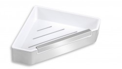 NOVASERVIS - Sprchová polička so stierkou na sprchový kút rohová (65578,4)